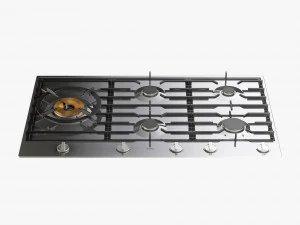 asko hg1986sb gas cooktop 3D Model