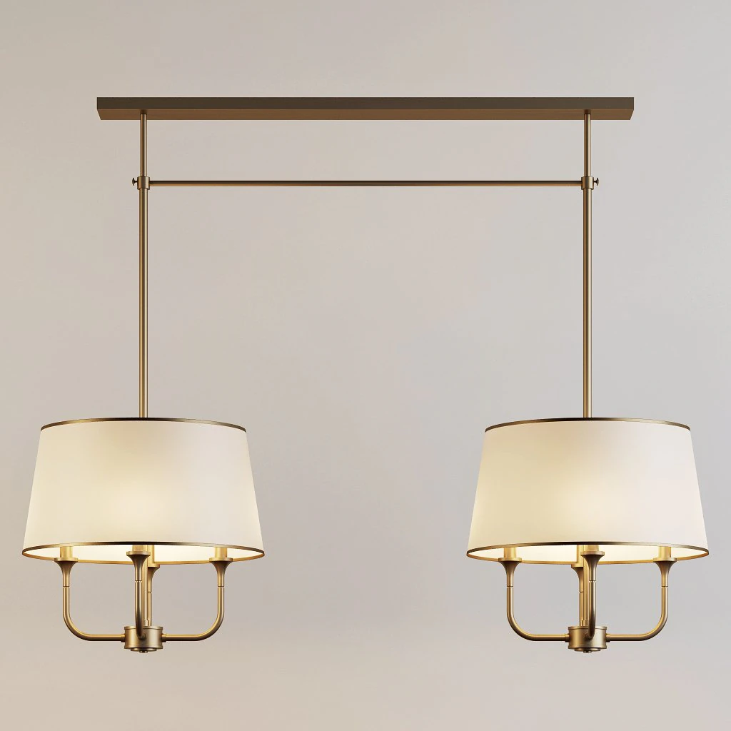 baker lur double chandelier lk114 3D Model .c4d .max .obj .3ds .fbx .stl .blend 