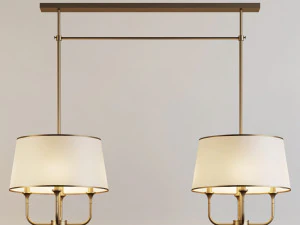 lampadario doppio baker lur lk114 Modello 3D