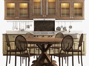 Klassische K&uuml;che 001 3D Modell