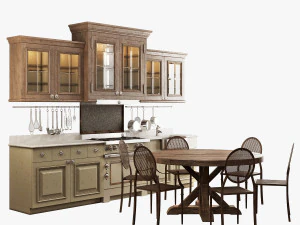 Klassische K&uuml;che 001 3D Modell
