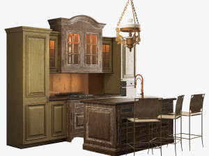 Classic kitchen 002 Model 3D