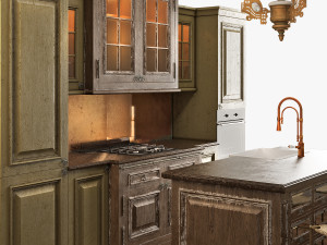 Classic kitchen 002 Model 3D