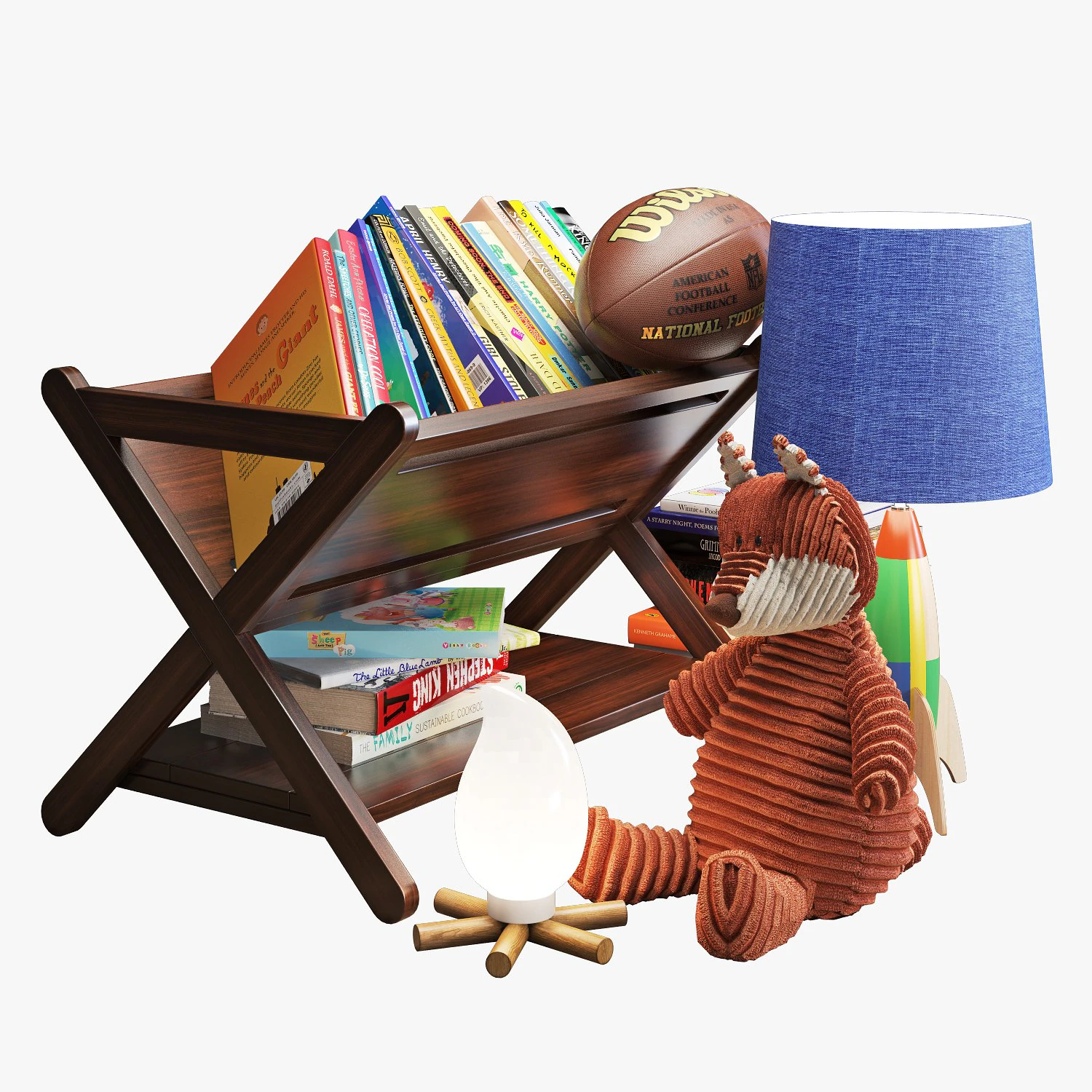 crate and barrel decoration children room set 002 3D Model .c4d .max .obj .3ds .fbx .stl .blend 