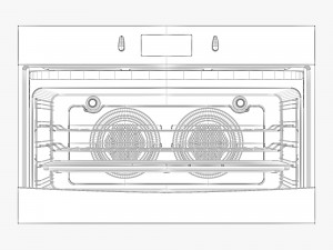 westinghouse whg952sb wve914s oven and cooktop 3D 模型
