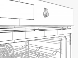 westinghouse whg952sb wve914s oven and cooktop 3D Model