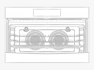 westinghouse whi954ba wvep916sb oven and cooktop 3D Модель