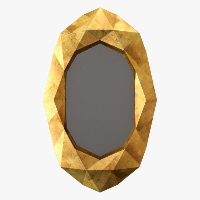 arteriors home fallon gold leaf mirror Modello 3D .c4d .max .obj .3ds .fbx .stl .blend 