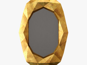 arteriors home fallon gold leaf mirror 3D Model