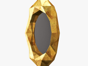 arteriors home fallon gold leaf mirror Modello 3D