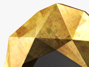 arteriors home fallon gold leaf mirror Modello 3D