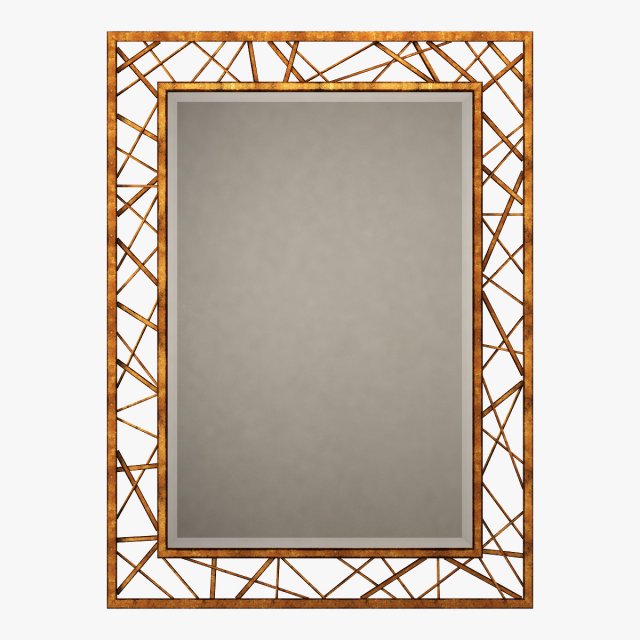 arteriors home pollock gold leaf mirror Modelo 3D .c4d .max .obj .3ds .fbx .stl .blend 