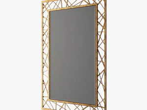 arteriors home pollock gold leaf mirror 3D Model