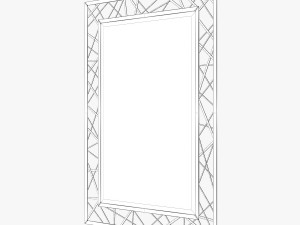 arteriors home pollock gold leaf mirror Modelo 3D