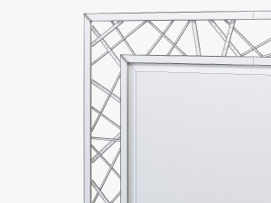 arteriors home pollock gold leaf mirror Modelo 3D