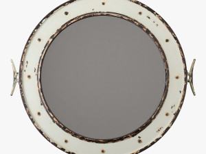 cooper classics nautical distressed cream and aged black mirror 3D Model