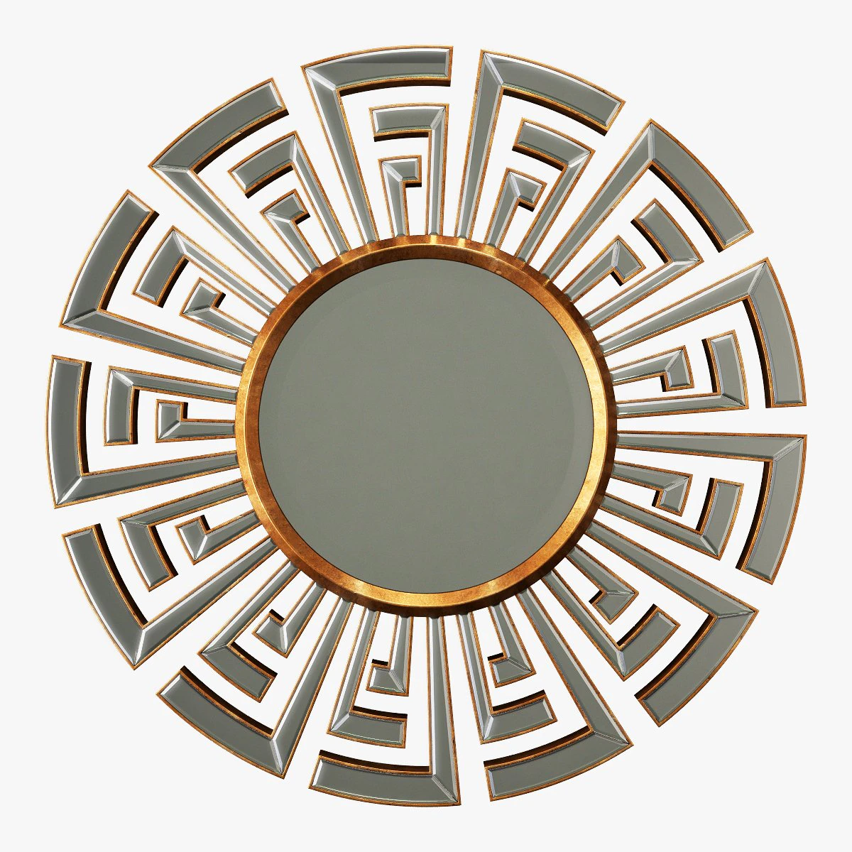 cyan design cleopatra clear and gold mirror 3D Model .c4d .max .obj .3ds .fbx .stl .blend 