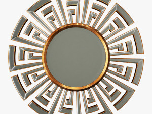 cyan design cleopatra clear and gold mirror 3D Model