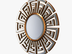 cyan design cleopatra clear and gold mirror Modello 3D