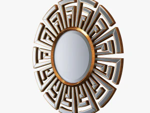 cyan design cleopatra clear and gold mirror 3D Model
