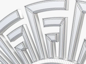 cyan design cleopatra clear and gold mirror 3D Model