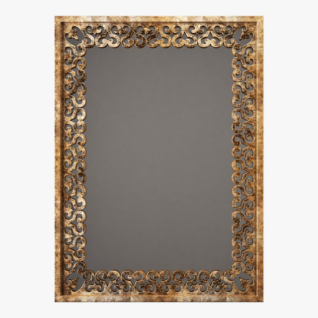 surya becklin rectangular wall mirror 3D Model .c4d .max .obj .3ds .fbx .stl .blend 