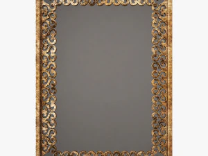 Surya Becklin prostokątne lustro ścienne Model 3D