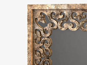 surya becklin rectangular wall mirror 3D Model