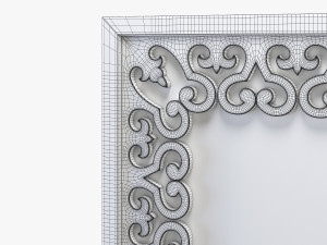 surya becklin rectangular wall mirror 3D Model