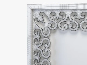 surya becklin rectangular wall mirror 3D Model