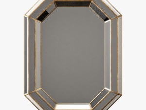 surya gordon champagne wall mirror 3D Model