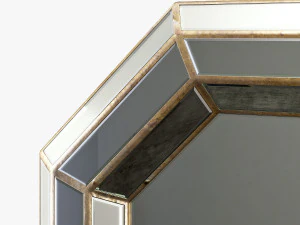 surya gordon champagne wall mirror 3D Model