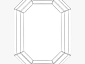 surya gordon champagne wall mirror 3D Model