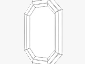 surya gordon champagne wall mirror 3D Model