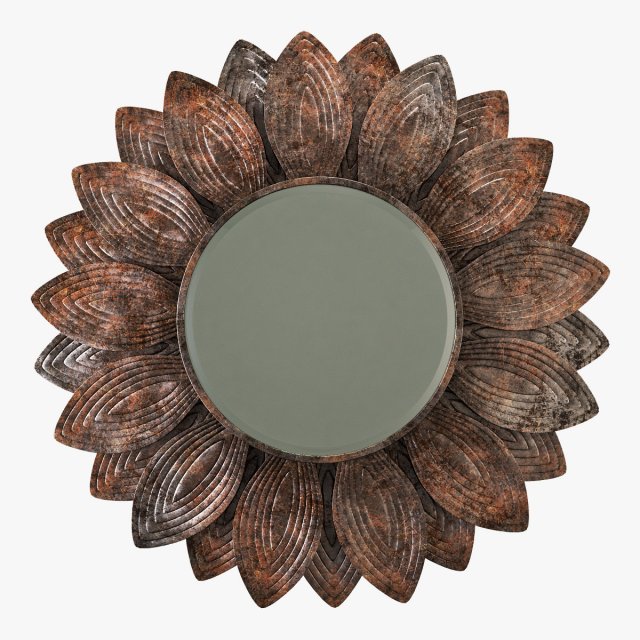 surya helios champagne wall mirror Modelo 3D .c4d .max .obj .3ds .fbx .stl .blend 