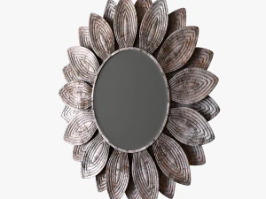 surya helios champagne wall mirror 3D Model