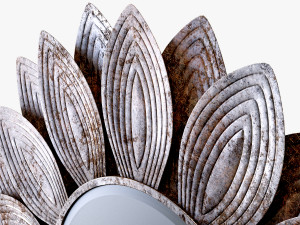 surya helios champagne wall mirror Modelo 3D