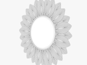 surya helios champagne wall mirror Modelo 3D