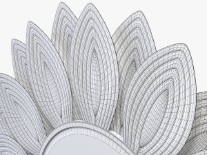 surya helios champagne wall mirror Modelo 3D