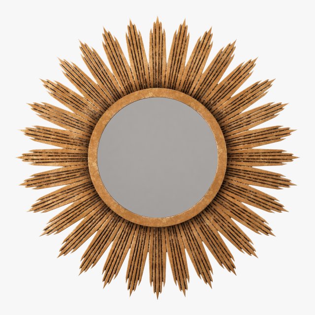 surya hopkins aged gold decorative mirror Modelo 3D .c4d .max .obj .3ds .fbx .stl .blend 