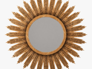 surya hopkins aged gold decorative mirror 3D Model