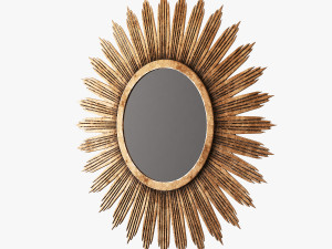 surya hopkins aged gold decorative mirror Modelo 3D