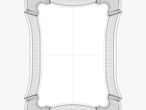 uttermost anatolius antiqued silver leaf mirror 3D Model