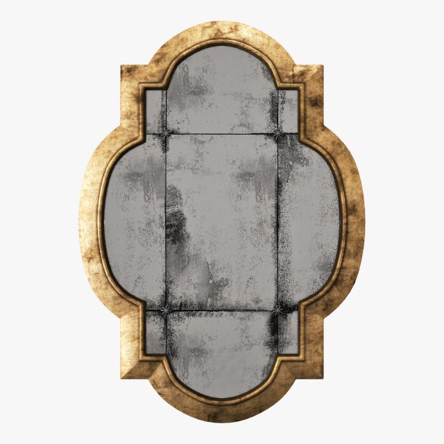 uttermost andorra gold mirror 3D Модель .c4d .max .obj .3ds .fbx .stl .blend 