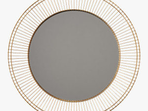 uttermost bricius rust bronze and gold round metal mirror 3D Model