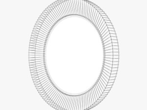 uttermost bricius rust bronze and gold round metal mirror 3D-Modell