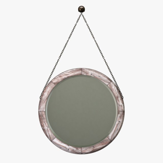 uttermost loughlin lightly stained wood mirror 3D Model .c4d .max .obj .3ds .fbx .stl .blend 
