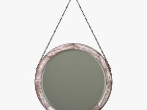 uttermost loughlin lightly stained wood mirror 3Dモデル