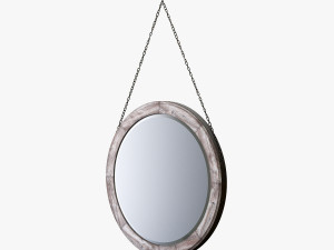 uttermost loughlin lightly stained wood mirror 3D Model