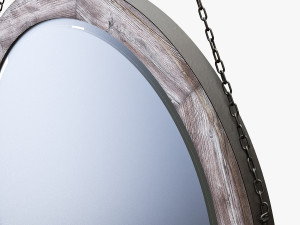 uttermost loughlin lightly stained wood mirror 3D Model